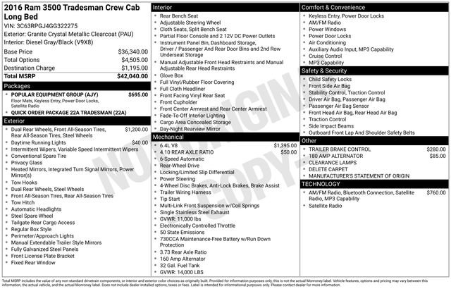 ram ram 3500 pickup 2016 3C63RPGJ4GG322275 image ram ram 3500 pickup 2016 3C63RPGJ4GG322275 image
